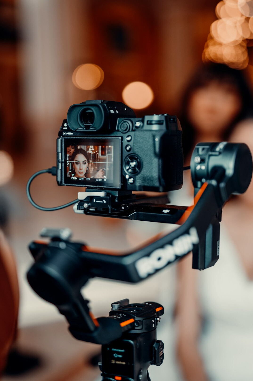 Camera operator filming during a live broadcast